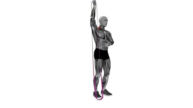 Band Single Arm Overhead Press (2)