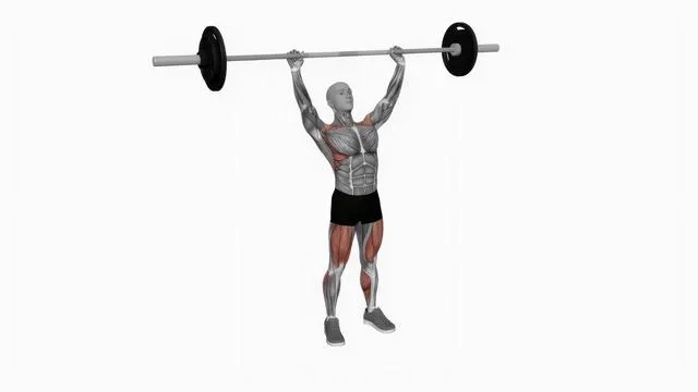 Barbell clean and press (2)
