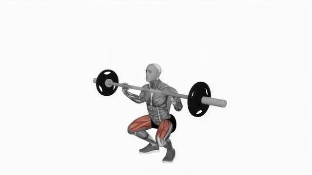 Barbell front chest squat (2)