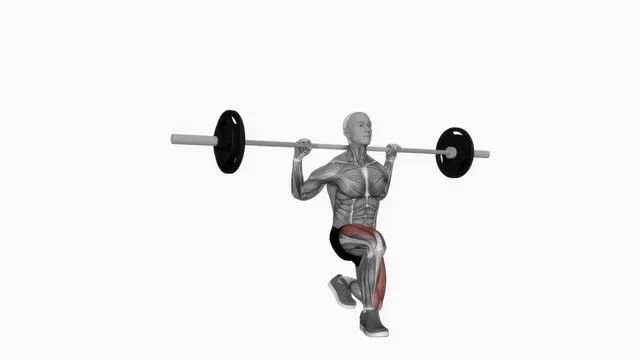 Barbell front lunges with small pause (2)