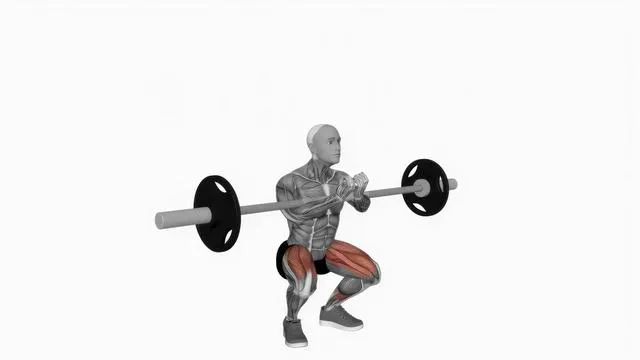 Barbell full zercher squat (2)