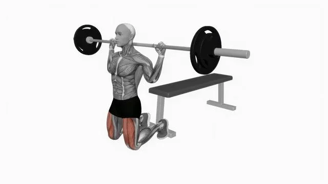 Barbell kneeling squat (2)