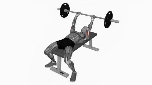 barbell lying triceps skull crusher (3)