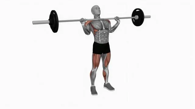 Barbell power clean (2)