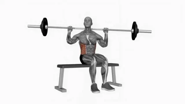 Barbell seated twist (2)