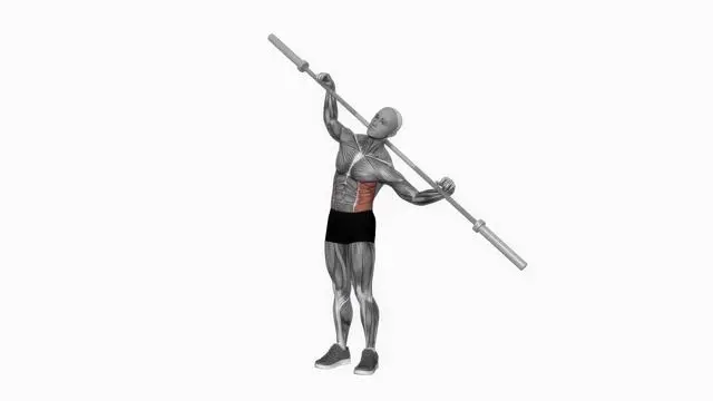 Barbell side bends (2)