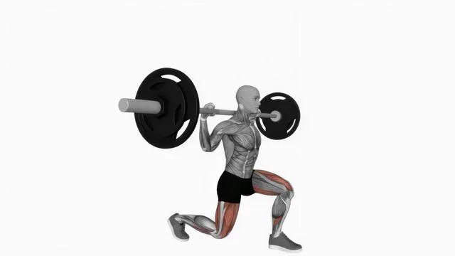Barbell split squat (2)