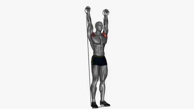 Behind neck press Resistance band cable (2)