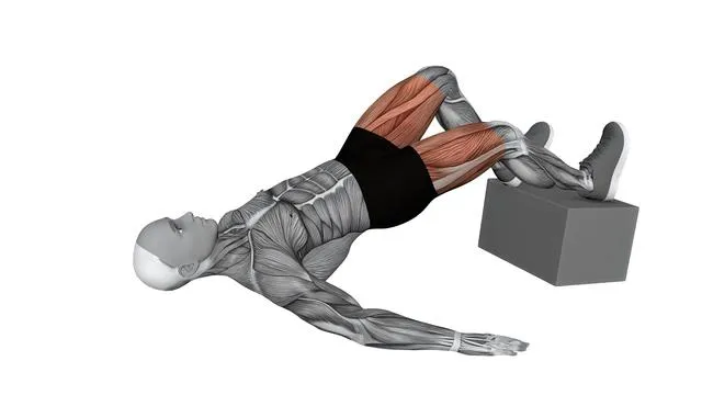 Bodyweight Feet Elevated Staggered Glute Bridge (2)