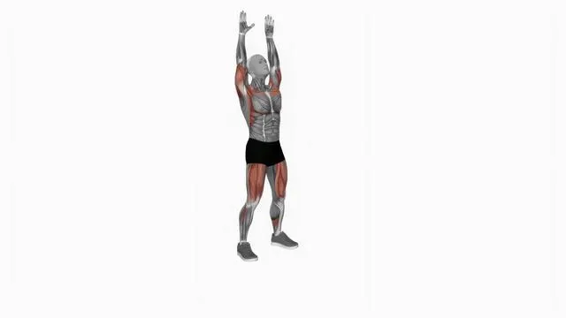 bodyweight full squat with overhead front raise (3)