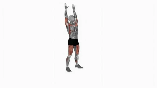 bodyweight full squat with overhead front raise (4)