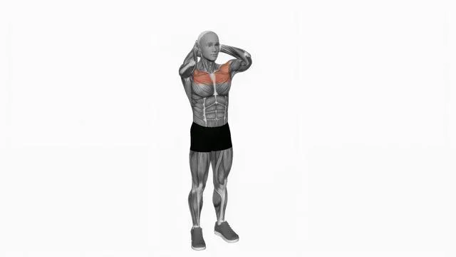 Bodyweight standing triangle fly (2)