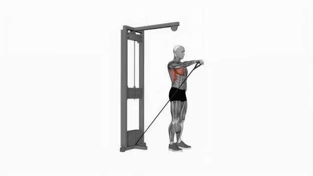 Cable one arm front raise (2)