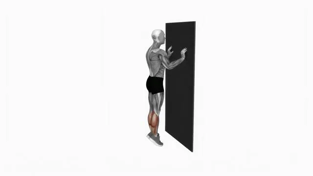 Calf raise with wall support (2)