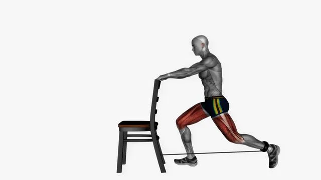 Chair back lunge left Resistance band (2)