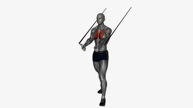 Chest fly high to low Resistance band (2)