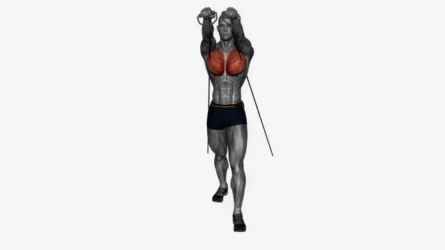 Chest press low to high Resistance band (2)