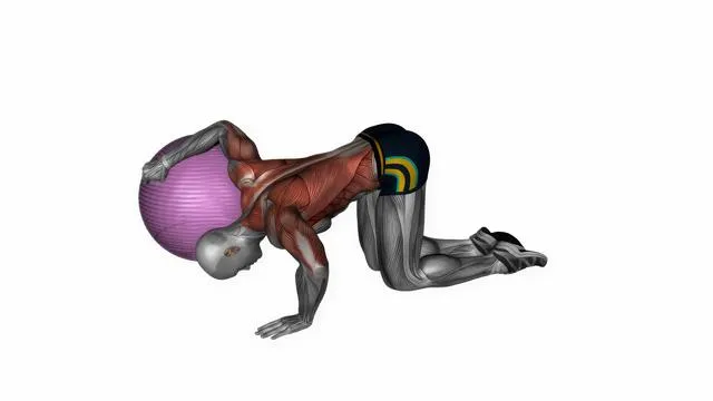 Chest stretch with exercise ball (2)