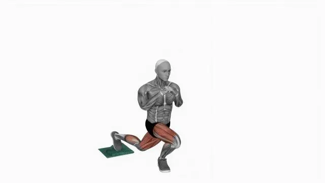 Curtsy lunge slide with towel (2)