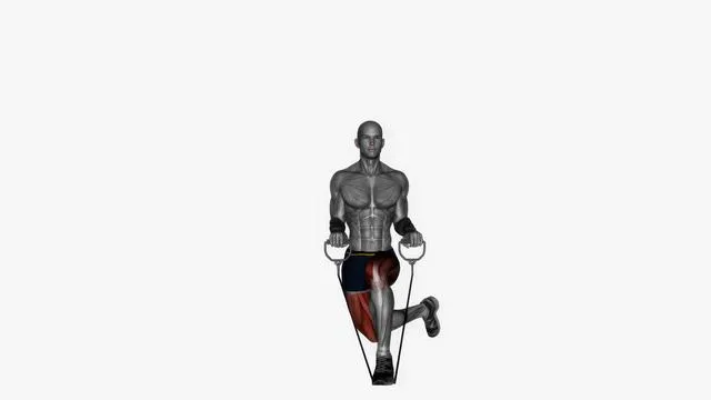 Curtsy lunges Resistance band (2)