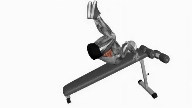 Decline bent leg reverse crunch (2)