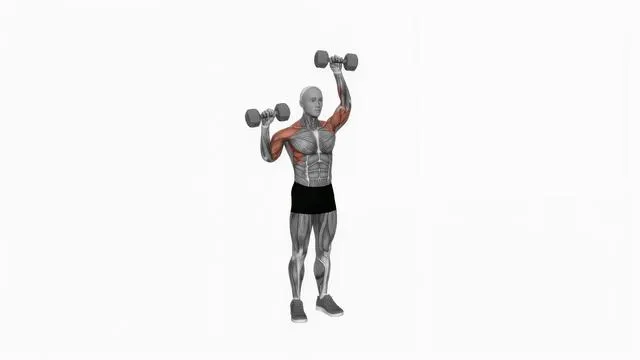 Dumbbell Alternate Shoulder Press (2)