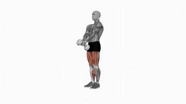 Dumbbell close Legs Deadlift (2)
