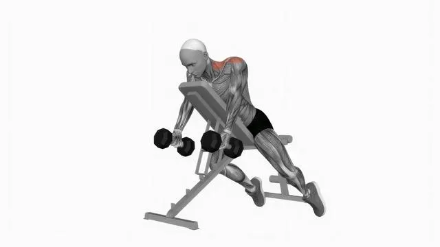 Dumbbell Decline Shrug (2)