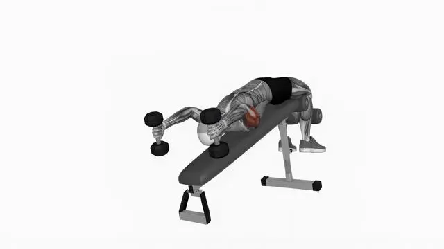 Dumbbell Decline triceps pull-over extension (2)
