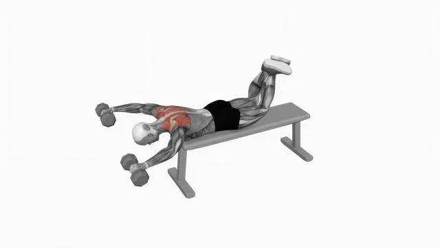 Dumbbell face down lying shoulder press (2)