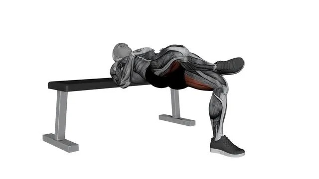 Dumbbell Figure Four Hip Thrust (2)