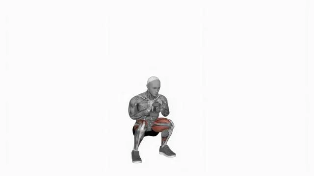 Dumbbell Goblet 2 sec Hold Squat (2)