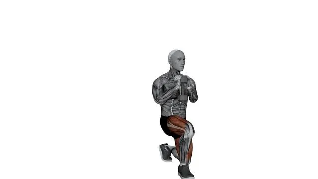 Dumbbell Goblet Forward Lunge (2)
