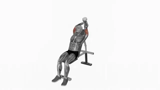 Dumbbell Incline Two Arm Extension (2)