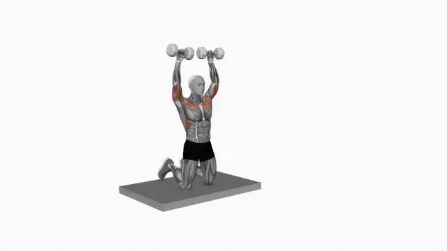 Dumbbell Kneeling Arnold Press (2)