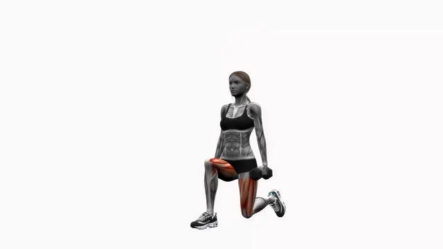 Dumbbell lunge alternating on the spot (2)