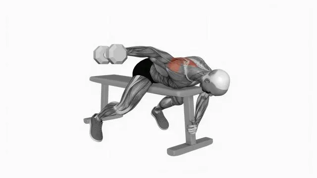 Dumbbell Lying One Arm Rear Lateral Raise (2)
