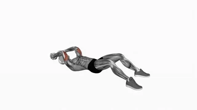 Dumbbell Lying Triceps Extension on Floor (2)