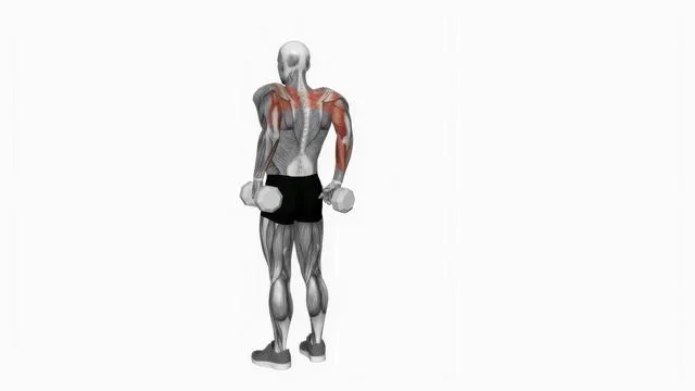 Dumbbell Rear Full Shrugs (2)
