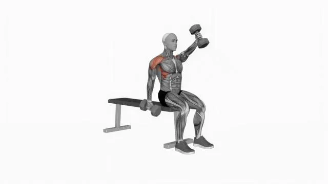 Dumbbell Seated Alternate Front Raise (2)