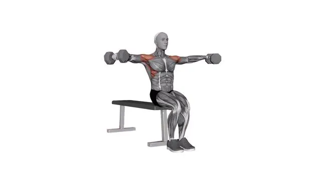 Dumbbell Seated Bent Arm Lateral raise (2)