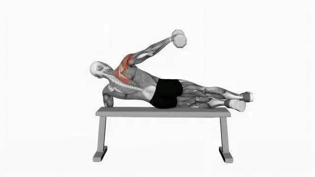 Dumbbell Side Lying One Hand Raise (2)