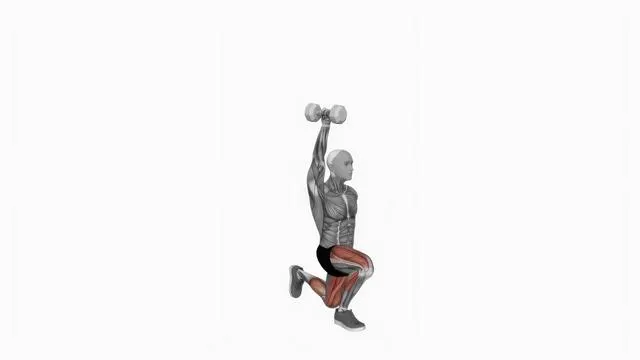 Dumbbell single arm overhead lunge (2)