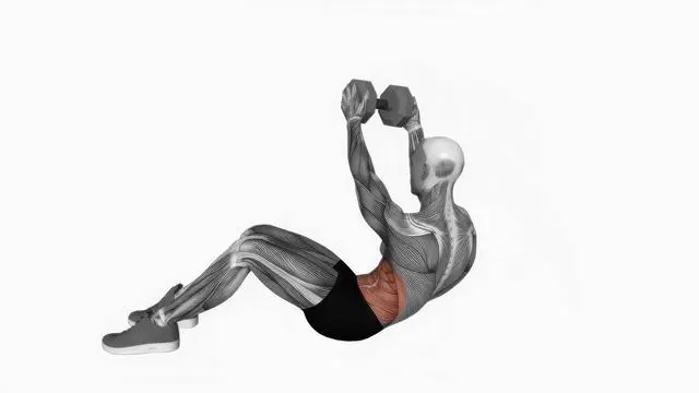 Dumbbell Straight Arm Twisting Sit-up (2)