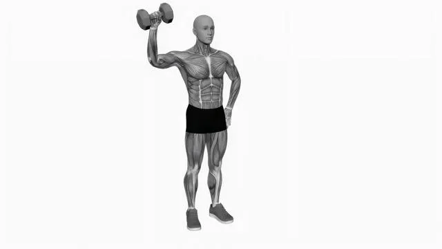 Dumbbell upright shoulder external rotation (2)