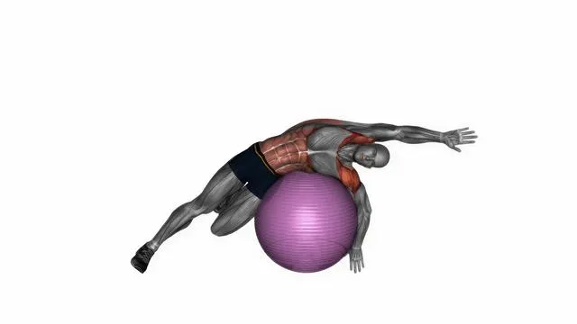 Exercise ball lying side lat stretch (2)