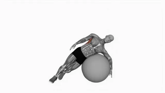 Exercise ball lying side lat stretch (3)