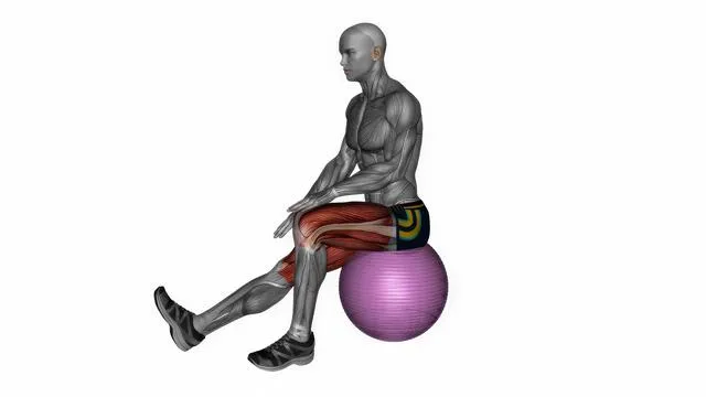 Exercise ball seated hamstring stretch (2)