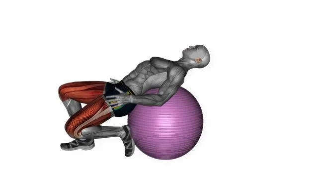 Exercise ball seated quad stretch (2)