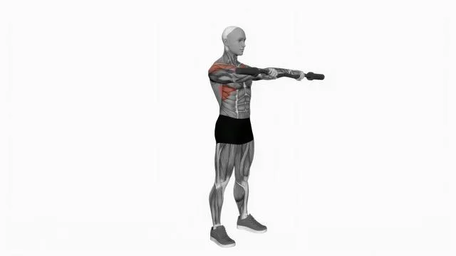 EZ Bar Standing Front Raise (2)